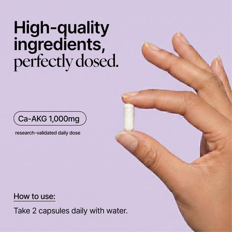 Ca-AKG (Calcium Alpha-Ketoglutarate) 1000mg 60 Capsules