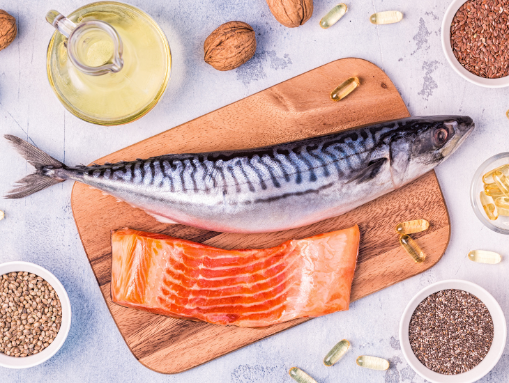 Platter of vitamin D rich foods